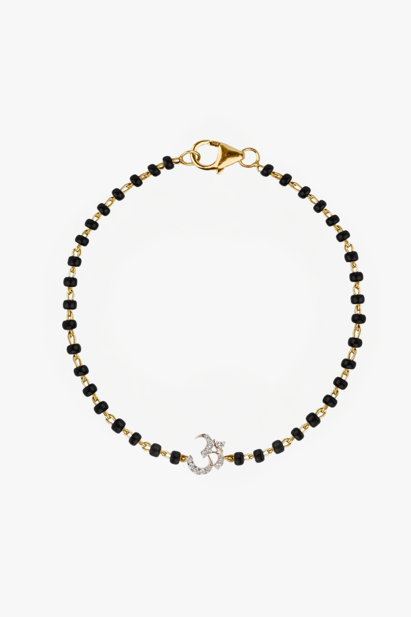 Om Diamond Beaded Bracelet