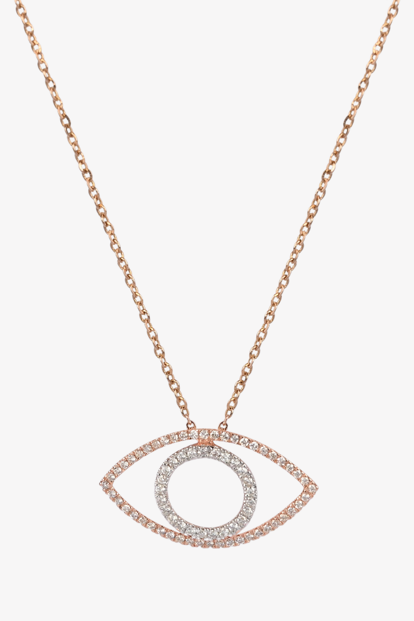 Diamond Evil Eye Large Necklace