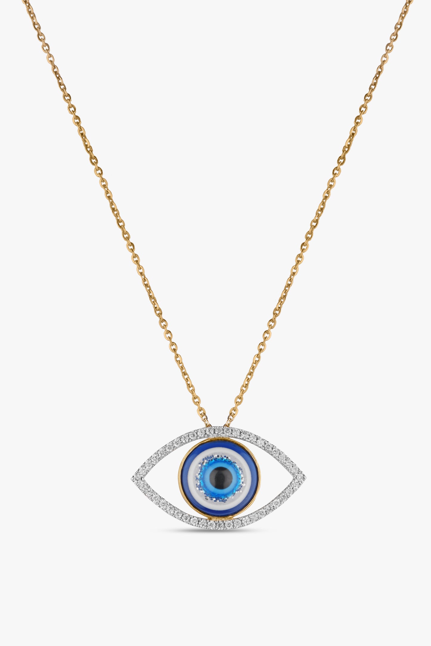 Blue Evil Eye Necklace Large