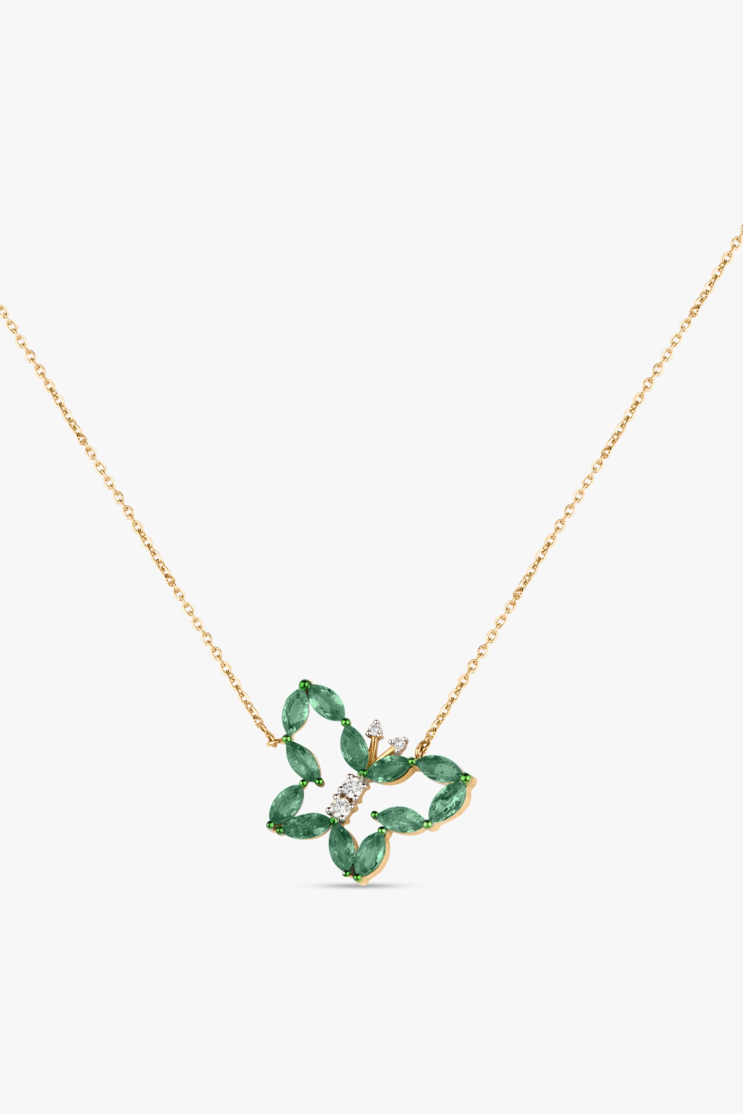Flutterfly Emerald Necklace
