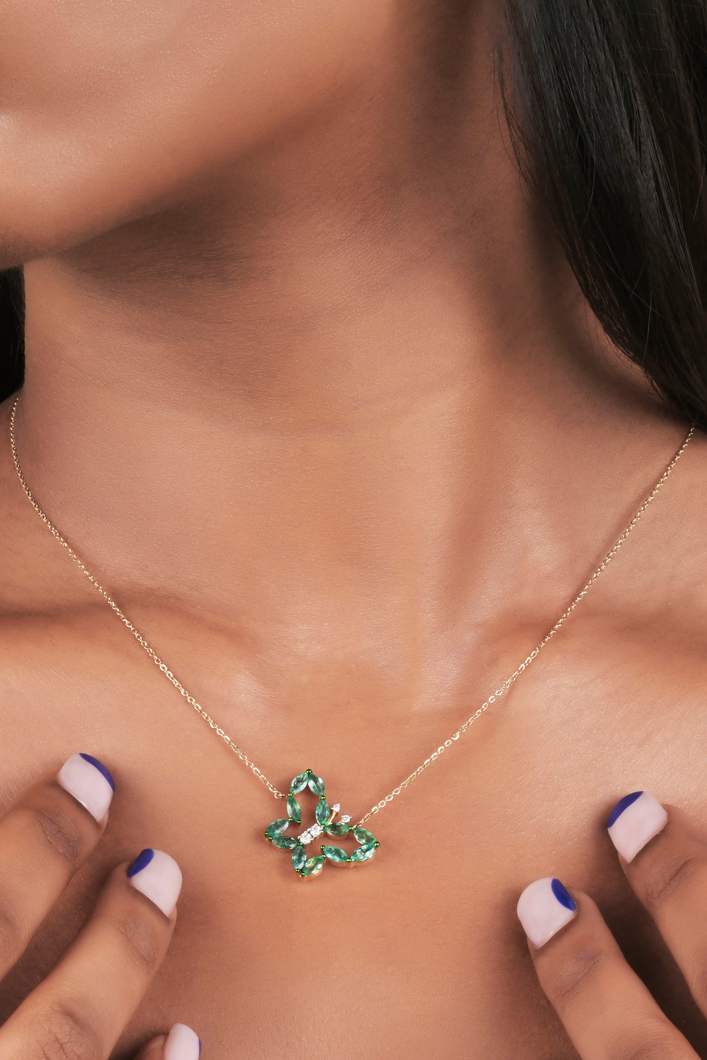 Flutterfly Emerald Necklace