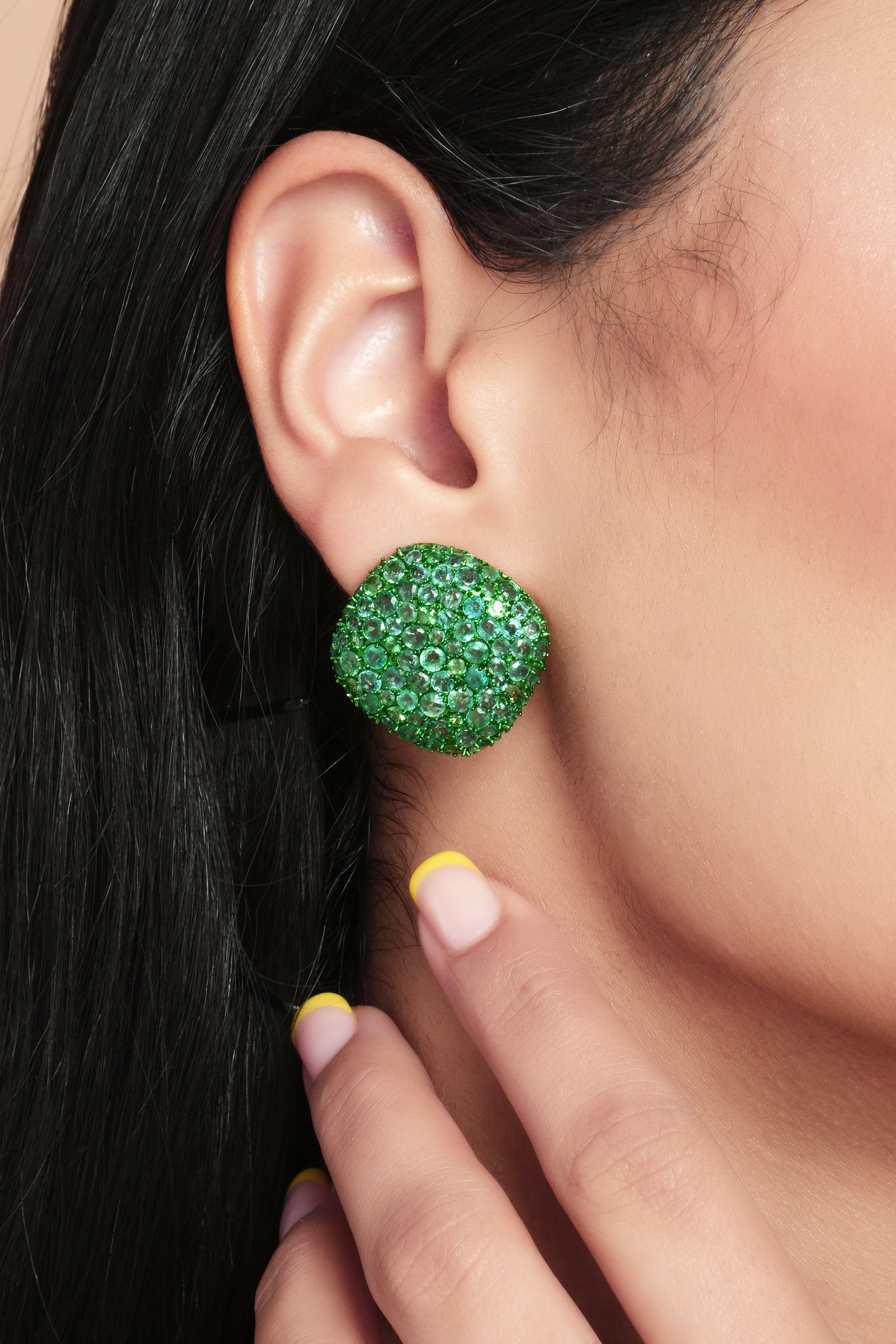 Emerald Square Studs