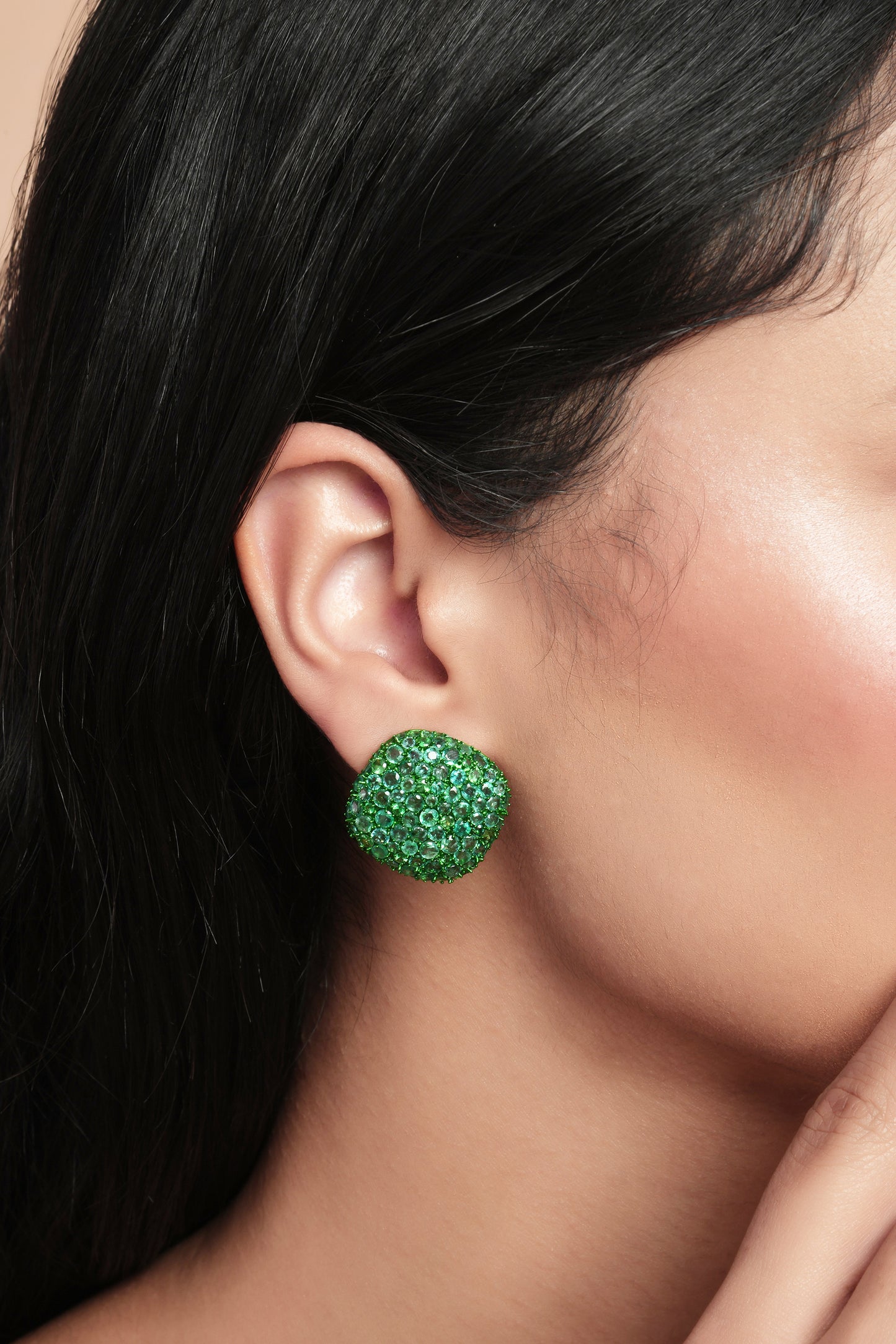 Emerald Square Studs