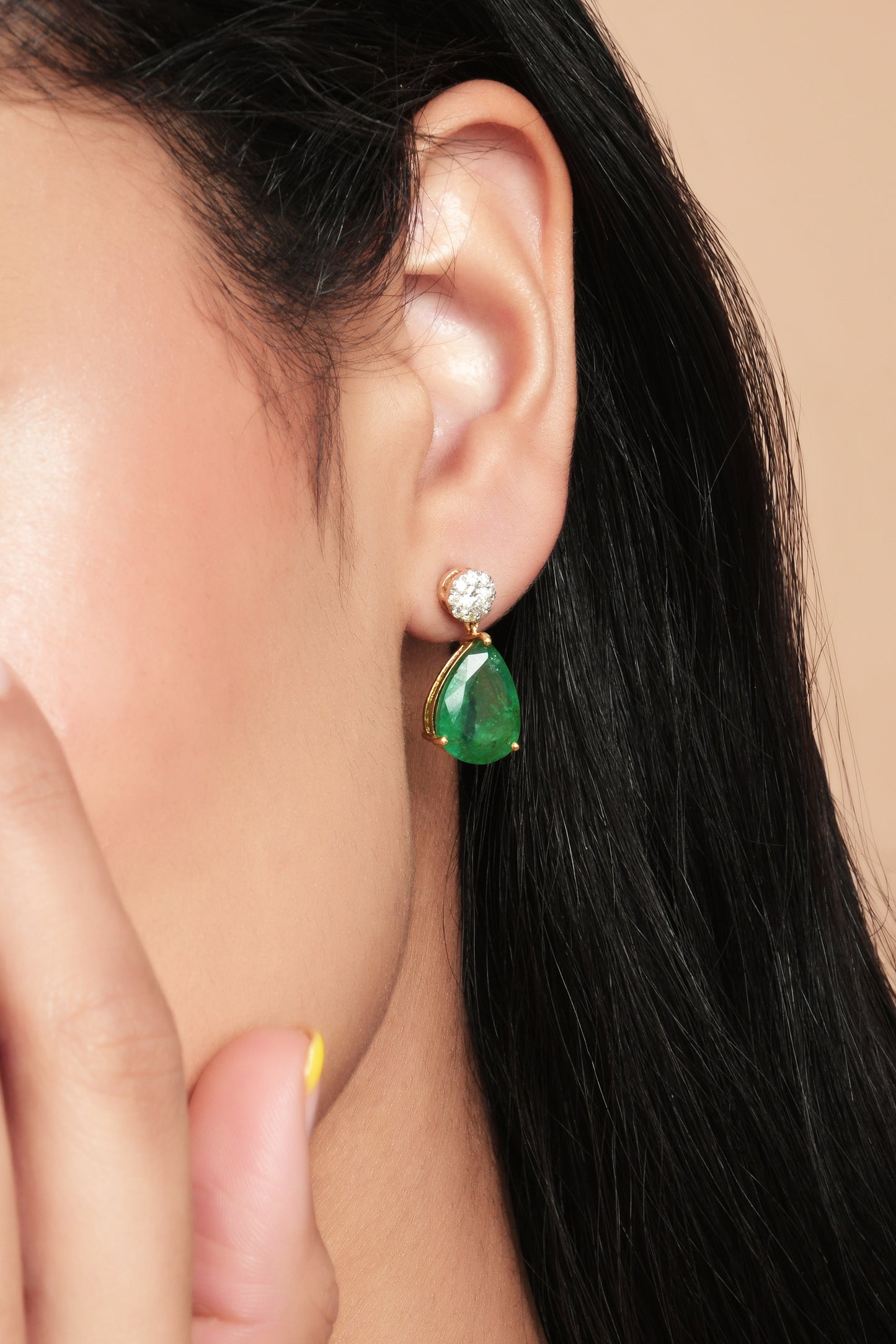 Emerald Drop Stud