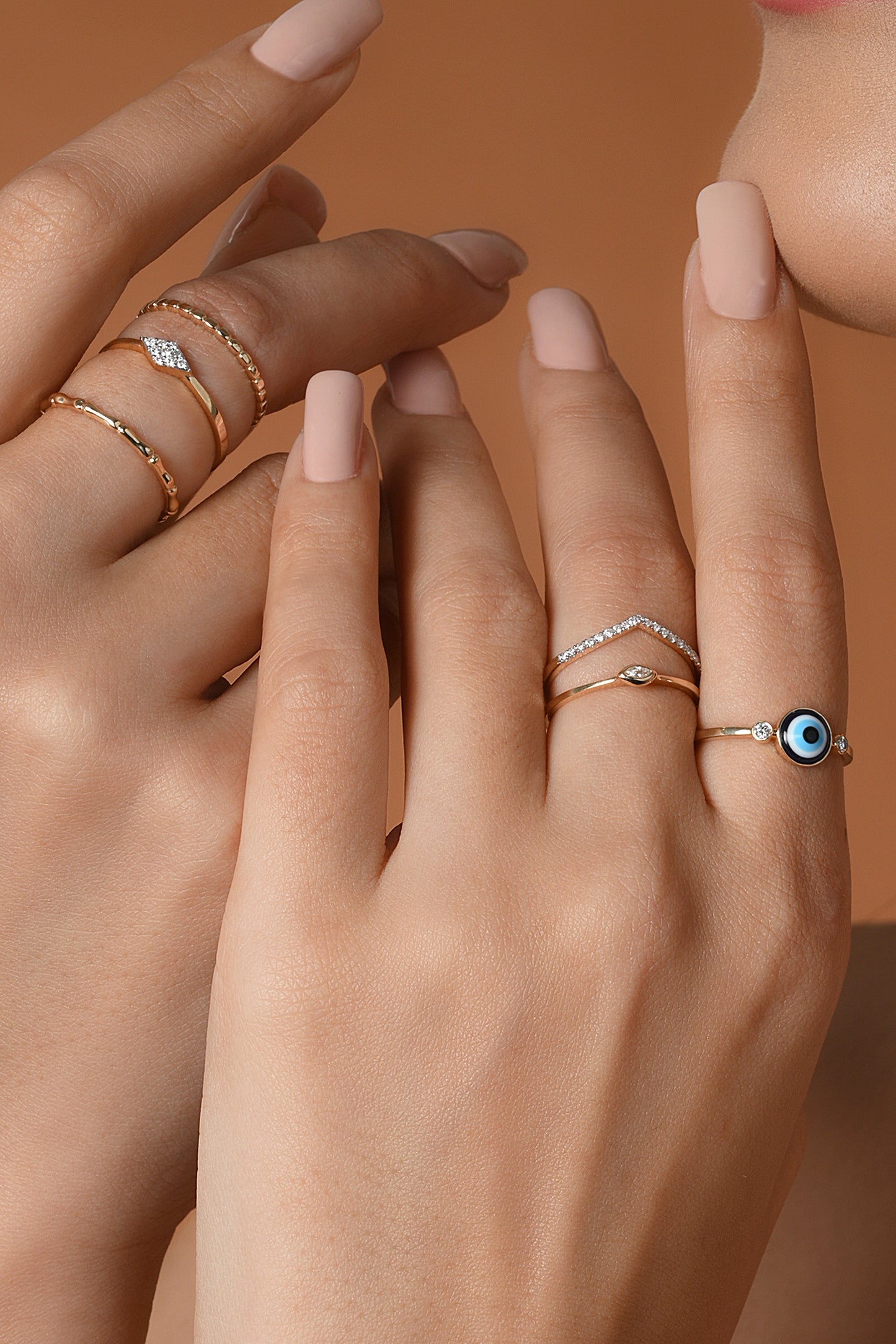Evil Eye Diamond Ring