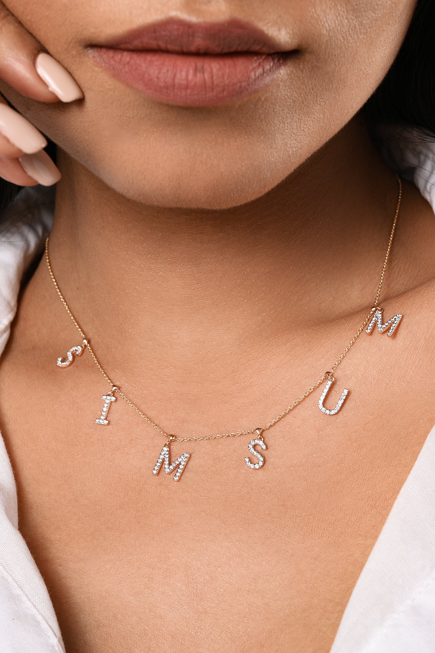 Spell-It-Out Spaced Name Necklace