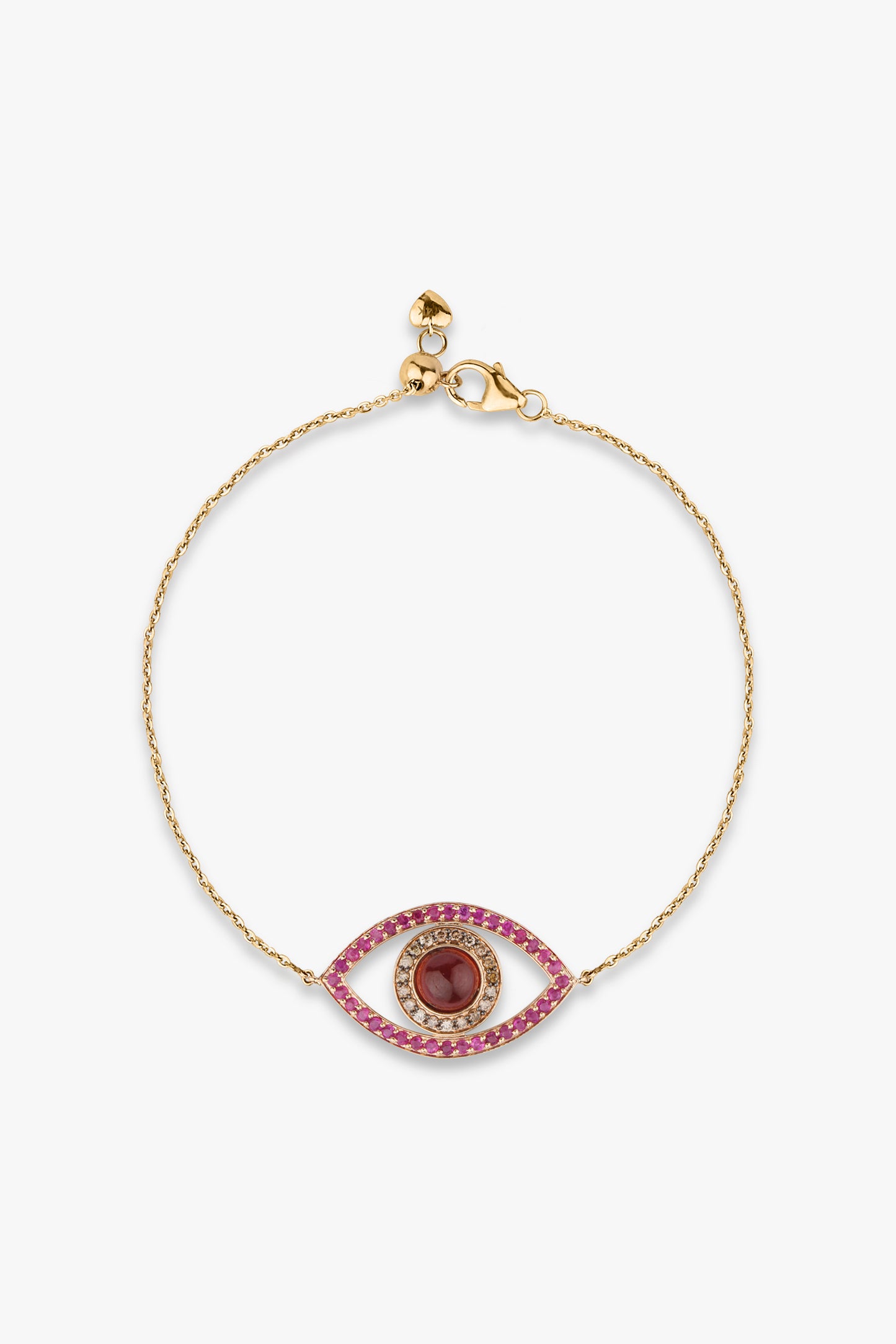 Ruby Evil Eye Bracelet