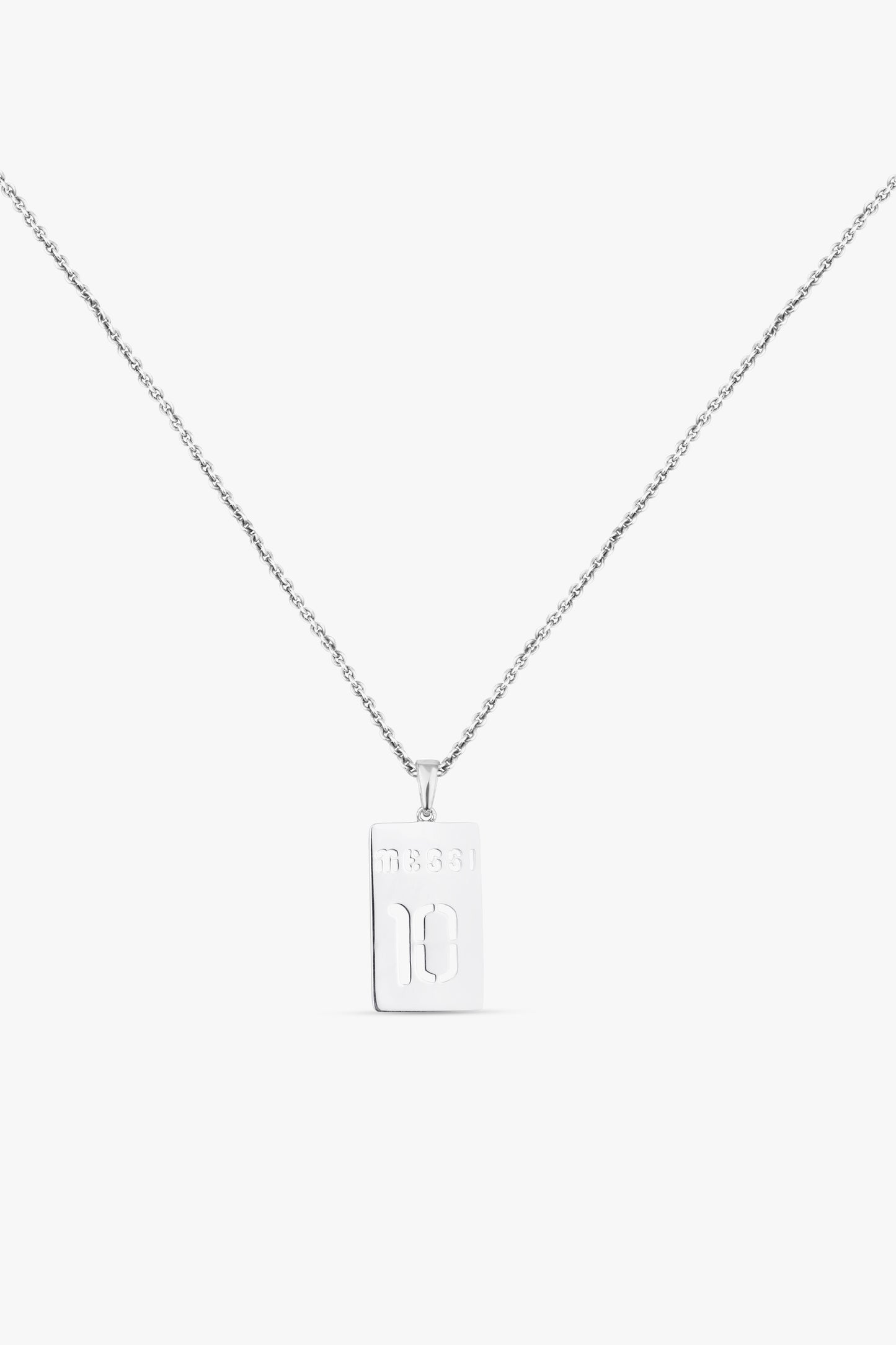 Number 10 Silver Messi Pendant