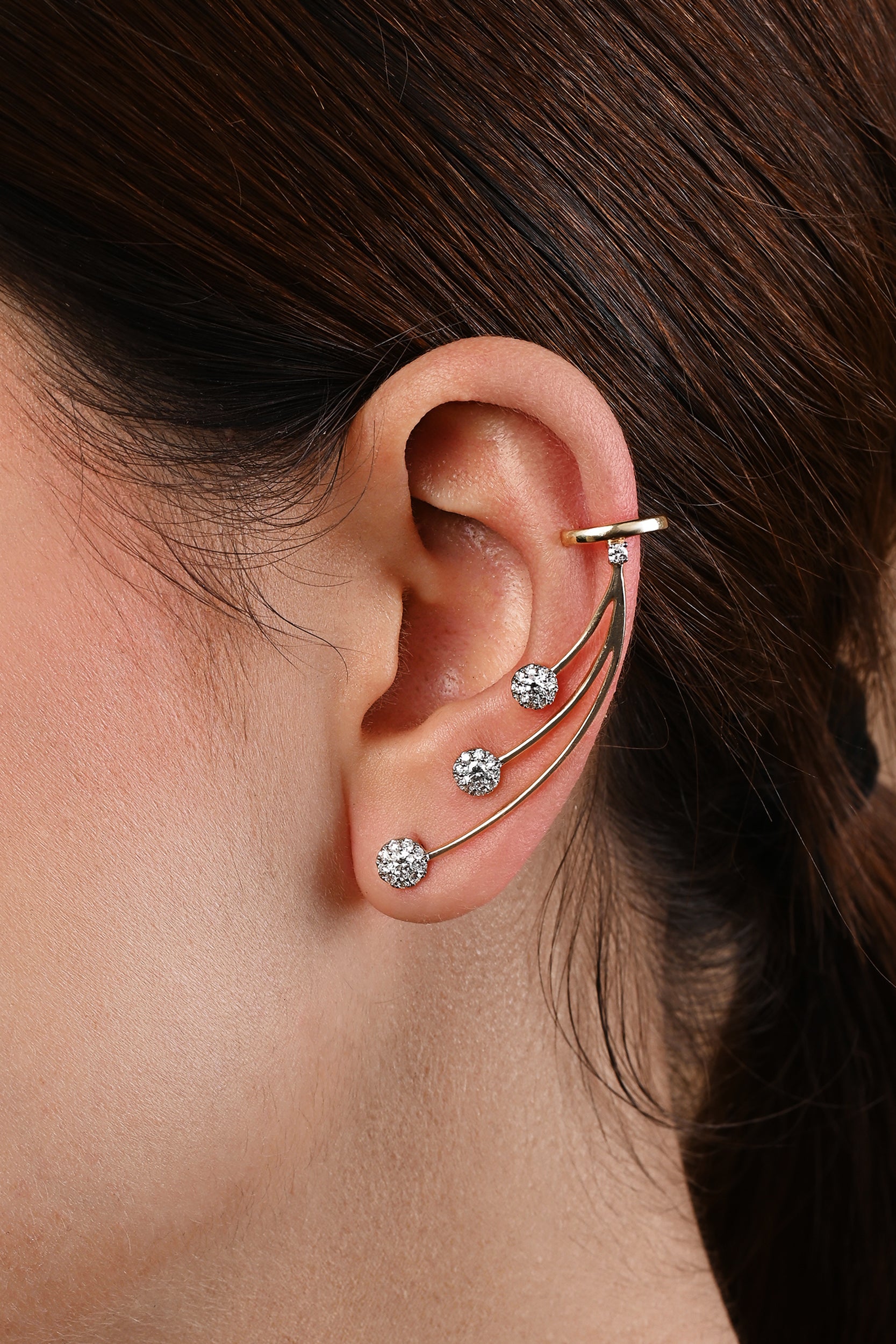【HYERES LOR】23SS★ Combi Black Ear Cuff Ring S Earcuff – Purman
