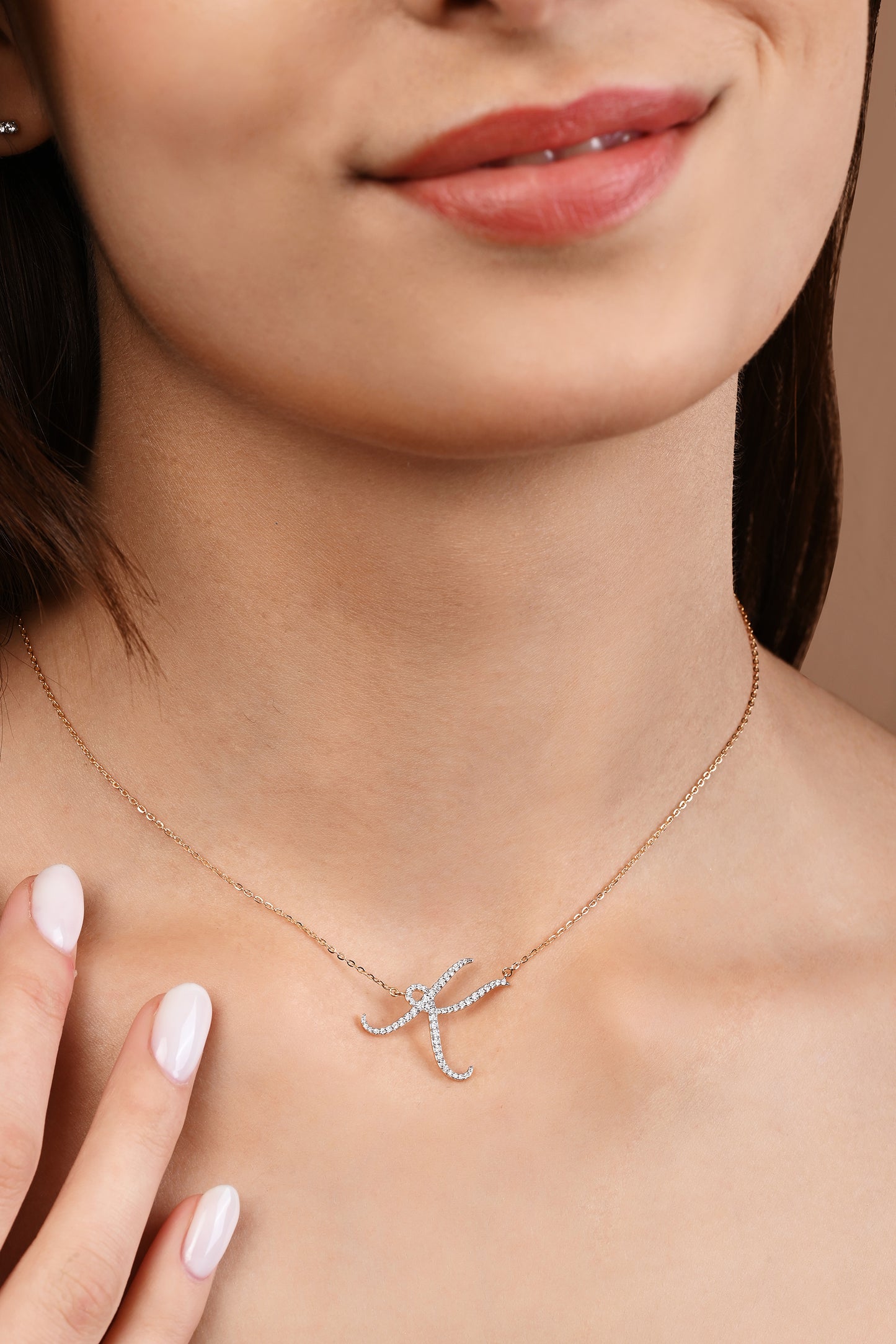 Curvy Initial k Necklace