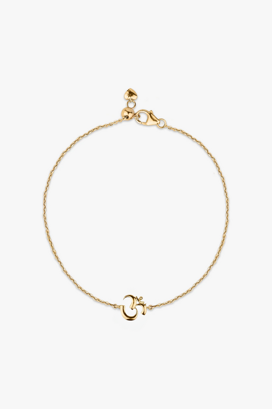 Om Bracelet In Gold Chain