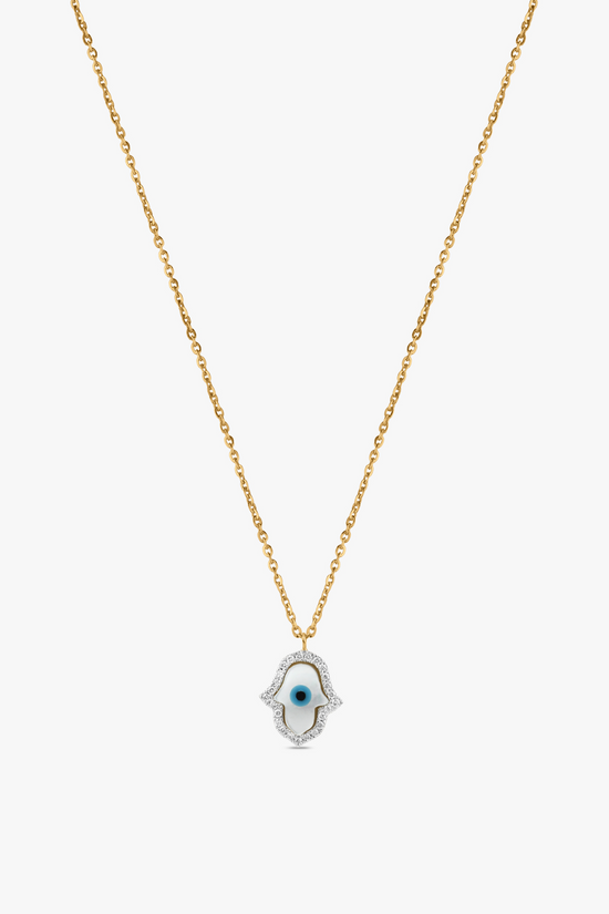 Load image into Gallery viewer, Hamsa Diamond Necklace
