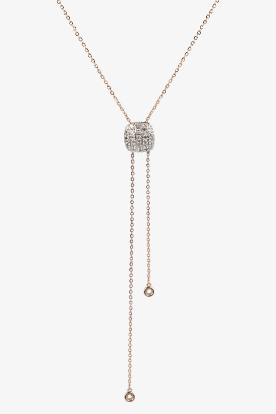 0.20ct Diamond Triangle Lariat Necklace in 14k White Gold – Mark Broumand