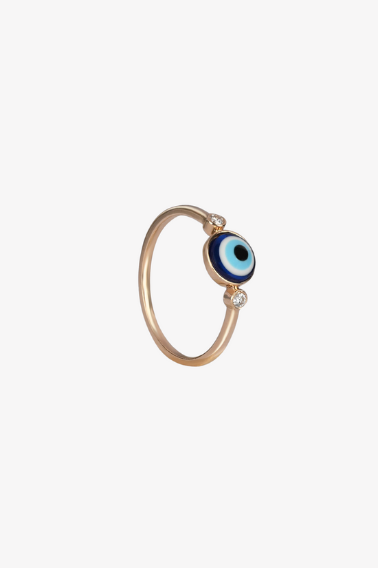 Evil Eye Ring, Zircon Evil Eye Charm Ring, Rose Gold Silver Ring,  Adjustable Ring, Greek Evil Eye Jewelry, Joint Rings, Minimalist Ring - Etsy