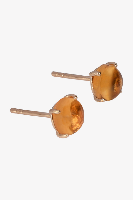 Load image into Gallery viewer, Citrine Coloured Stone Studs

