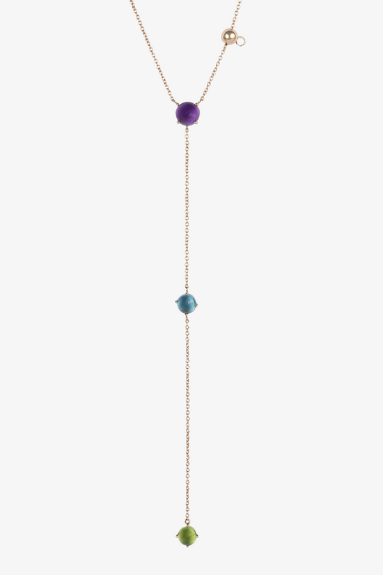 Load image into Gallery viewer, Coloured Stone Cleavage Necklace
