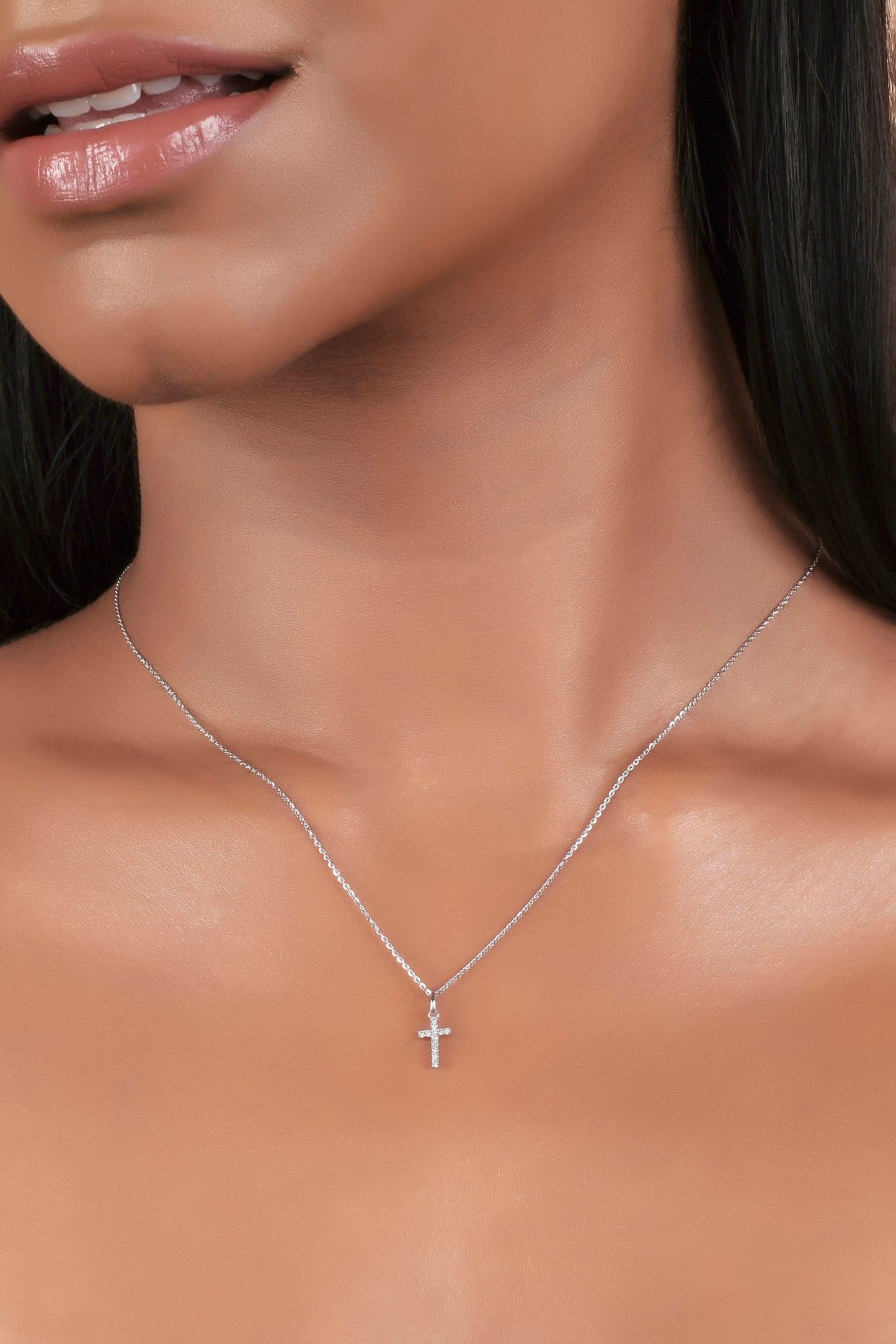 Load image into Gallery viewer, Diamond Holy Cross Necklace
