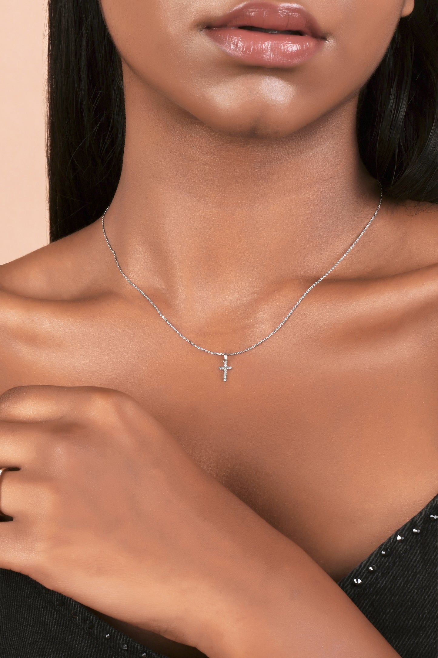 Load image into Gallery viewer, Diamond Holy Cross Necklace
