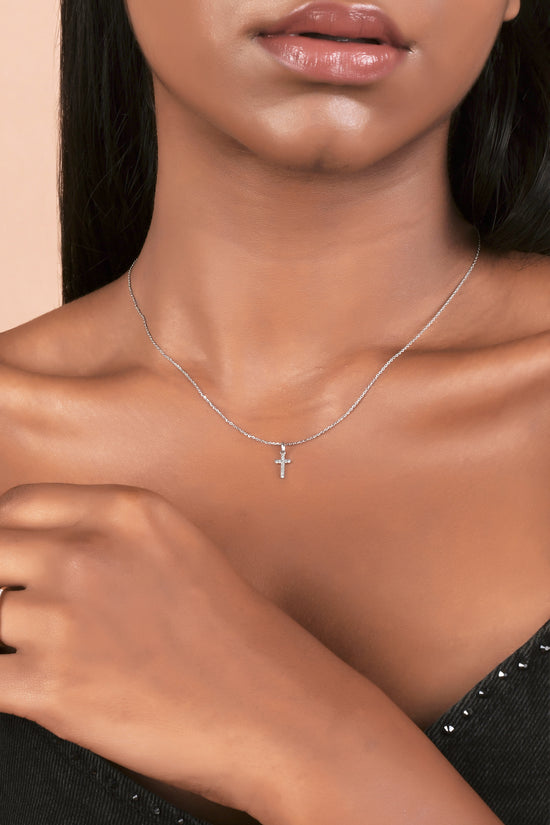 Diamond Holy Cross Necklace
