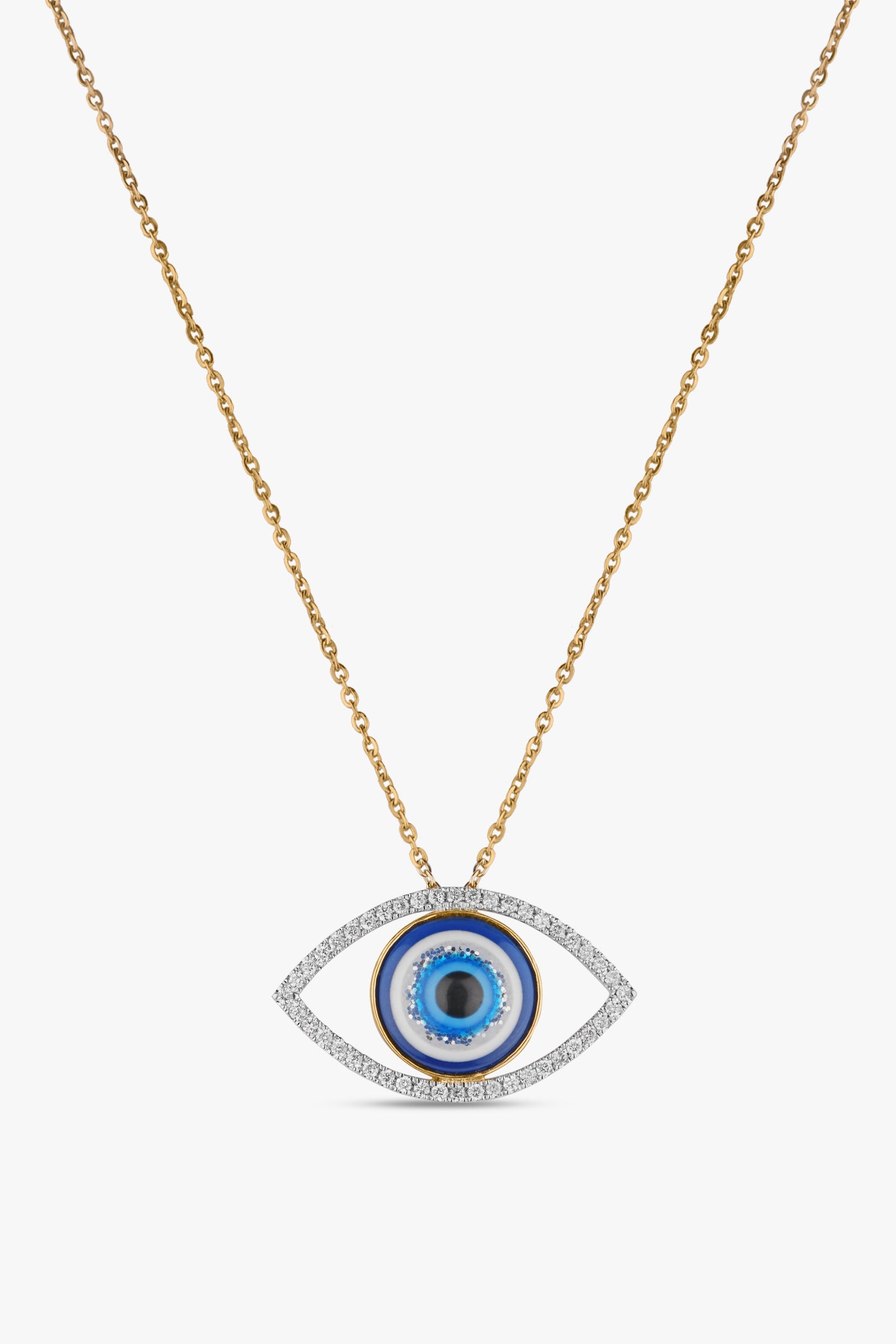 Blue Evil Eye Necklace Large