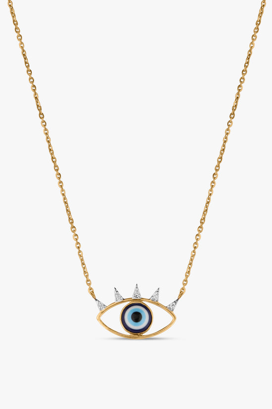 Load image into Gallery viewer, Evil Eyelash Diamond Large Necklace
