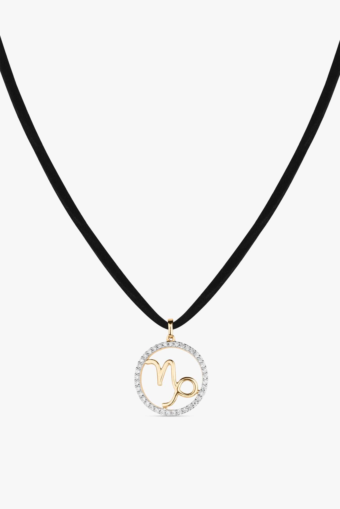 Load image into Gallery viewer, Capricorn Black Cord Necklace

