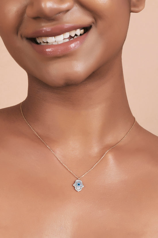 Load image into Gallery viewer, Hamsa Diamond Necklace
