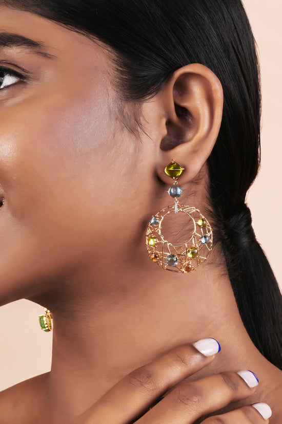 Load image into Gallery viewer, Coloured Stone Earrings

