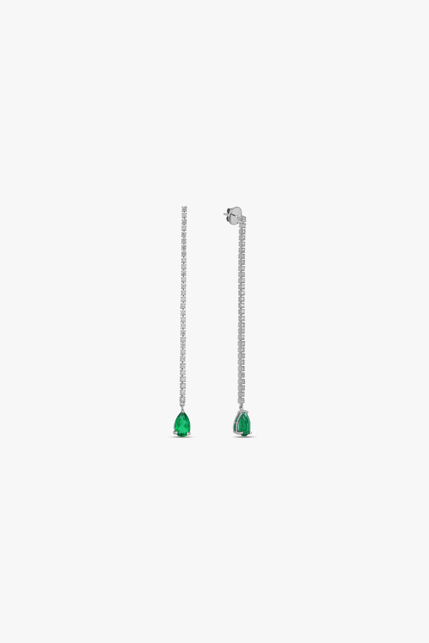 Shoulder Duster Emerald Drop Earring
