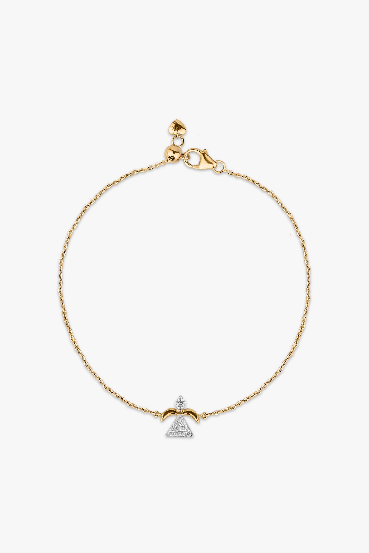 Angel Diamond Bracelet In Gold Chain