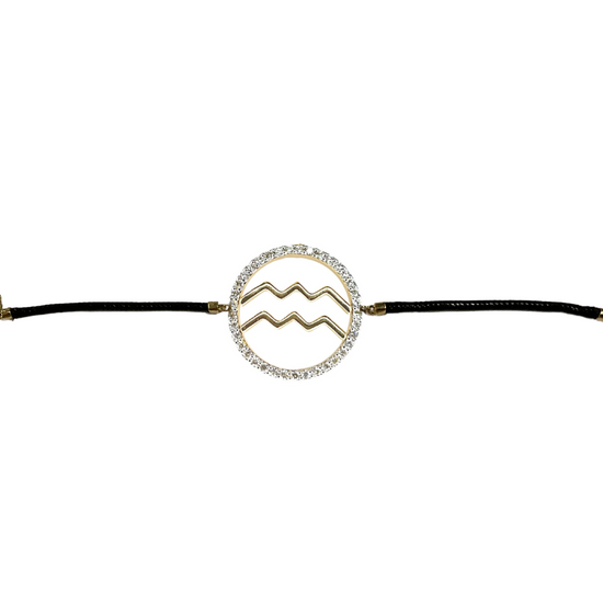Aquarius Leather Cord Bracelet