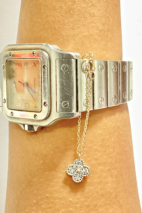Load image into Gallery viewer, Clover Diamond Watch Charm
